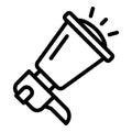 Megaphone icon, outline style Royalty Free Stock Photo