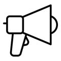 Megaphone icon outline vector. Security police
