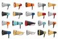 Megaphone icon set. Amplify your message with this bold and attention-grabbing graphic. Perfect for marketing and