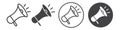 Megaphone icon thin line illustration Royalty Free Stock Photo