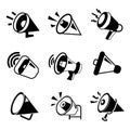 Megaphone icons