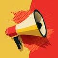 Megaphone illustration. Generative AI. Royalty Free Stock Photo