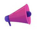 Megaphone, loudspeaker flat vector illustration