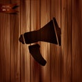 Megaphone loudspeaker icon. Loud hailer symbol.