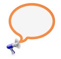 Megaphone loudspeaker speech bubble