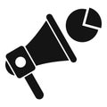 Megaphone market segment icon simple vector. Customer target