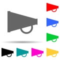 megaphone mechanical multi color style icon. Simple thin line, outline of web icons for ui and ux, website or mobile