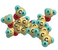 Megaphone molecule on white