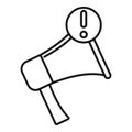 Megaphone notification icon, outline style