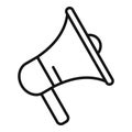 Megaphone service icon outline vector. Mobile message
