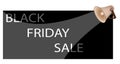 Megaphone Shouting Word Black Friday Sale on White Background Royalty Free Stock Photo
