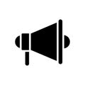 Megaphone sound silhouette style icon