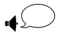 Megaphone speaker announce vector.Speech bubble vector