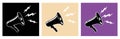 Cheer Megaphone Loud Speaker Bullhorn Vector Icon Template. Art. Pop art