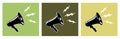 Cheer Megaphone Loud Speaker Bullhorn Vector Icon Template. Art. Pop art