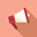 Megaphone target icon flat vector. Digital seo Royalty Free Stock Photo