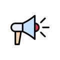 Megaphone vector flat colour icon