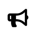 Megaphone vector icon. Loudspeaker horn symbol isolated. Vector illustration EPS 10 Royalty Free Stock Photo