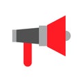 Megaphone vector, Online shopping flat style icon Royalty Free Stock Photo