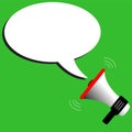 Megaphone vector speech bubbles illustration