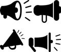 Megaphones icons set vector illustration.