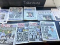 Meghan Markle, London, UK- 3.9.2021: UK tabloid press newspapers front pages after the Meghan Markle Prince Harry Oprah interview