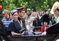 Meghan Markle & Prince Harry stock, London uk, 8 June 2019- Meghan Markle Prince Harry 1st outing since baby. Trooping the colour