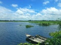 Meghna River  of  Bangladesh . Royalty Free Stock Photo