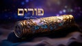 Megillat Esther, Purim Scroll. AI Generative