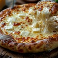 Megrelian Khachapuri, Traditional Hachapuri with Melted Burnt Imeretian Cheese and Butter Royalty Free Stock Photo