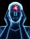 Megrim/headache Royalty Free Stock Photo