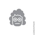 Meh girl, woman icon vector, emoticon symbol. Modern flat symbol for web and mobil apps. Sad face emoji icon vector. Sad face Royalty Free Stock Photo