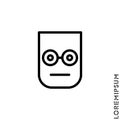 Meh icon vector, emoticon symbol. Modern flat symbol for web and mobil apps. Sad face emoji icon vector. Sad face emoticon symbol. Royalty Free Stock Photo
