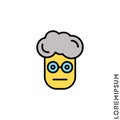 Meh yellow boy, man icon vector, emoticon symbol. Modern flat symbol for web and mobil apps. Sad face emoji icon vector. Sad face Royalty Free Stock Photo