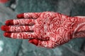 Mehandi Design In Indian Hand Royalty Free Stock Photo