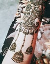 Mehandi latest design , unique with jhumkas pattern in it