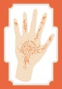 Mehendi hand elements