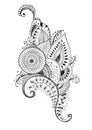 Mehendi pen drawing Royalty Free Stock Photo