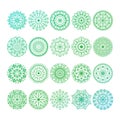 Mehendy mandala flower vector illustration