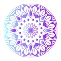 Mehendy mandala flower vector illustration