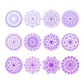 Mehendy mandala flower vector illustration