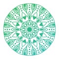 Mehendy mandala flower vector illustration