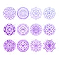 Mehendy mandala flower vector illustration