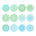 Mehendy mandala flower vector illustration