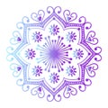 Mehendy mandala flower vector illustration