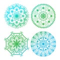 Mehendy mandala flower vector illustration