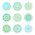 Mehendy mandala flower vector illustration