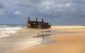 Meheno shipwreck at Fraser Island Royalty Free Stock Photo