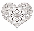 Mehndi heart Royalty Free Stock Photo