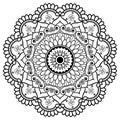 Mehndi Indian henna floral element mandala for tatoo or card.